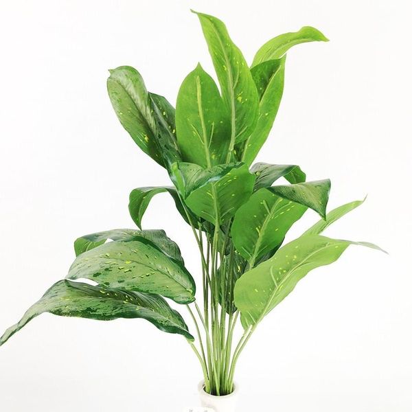 

decorative flowers & wreaths 63cm18 fork large artificial plants plastic monstera leaf tropical palm tree home el office art decoration pogr