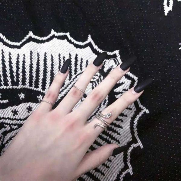 

female jewelry snake cobra shape men's ring, Black