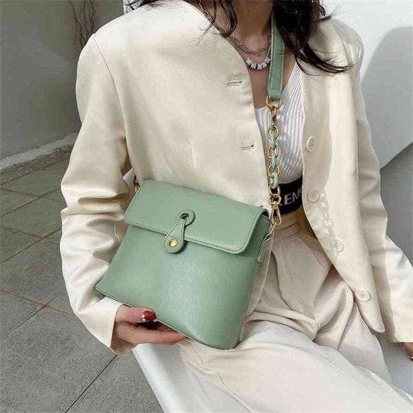 

women's 2021 new wide shoulder strap small square bag