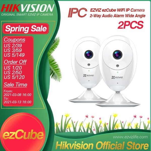 

pcs ezcube ip camera 720p 1080p excellent night vision wifi 2-way audio warning wide angle 128g support cameras