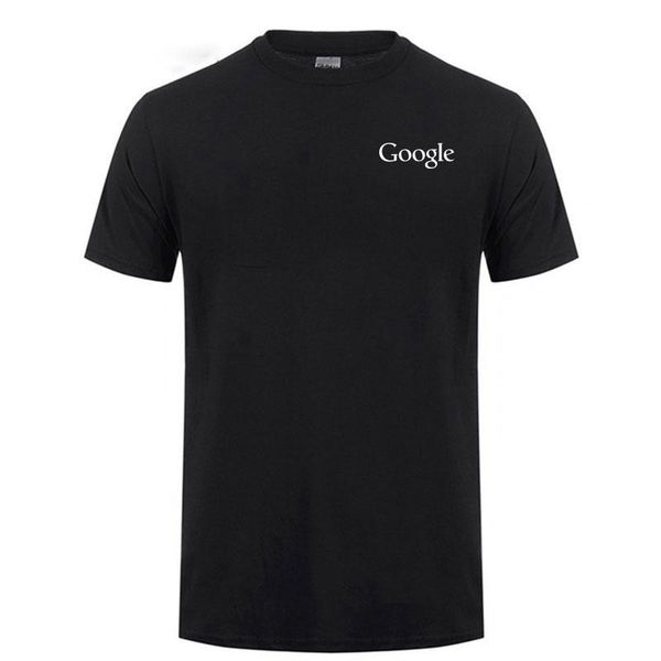 

men's t-shirts ummer tee shirt man google t-shirt cotton solid colour men fashion clothes, White;black