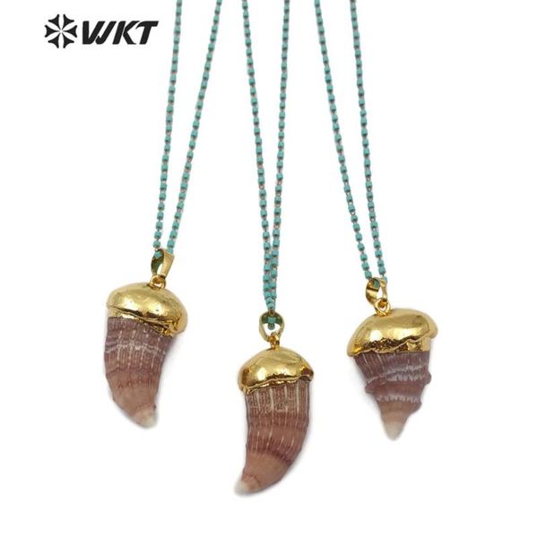 

wt-jn100 natural coral necklace with green stone bead chain full gold electroplated fashion woman pendant necklaces, Silver