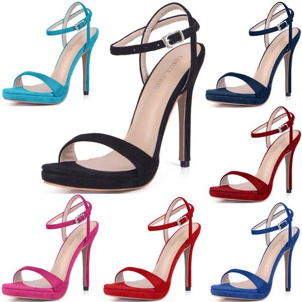 

patry sandals women ankle strap stiletto thin high heel sandales talon femme mode bride de cheville 0640asl-a13, Black