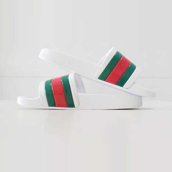 

slipper gear bottoms mens slide striped sandals causal non-slip luxury summer flip flops slippers eur:36-45 with dust bag zlh, Black
