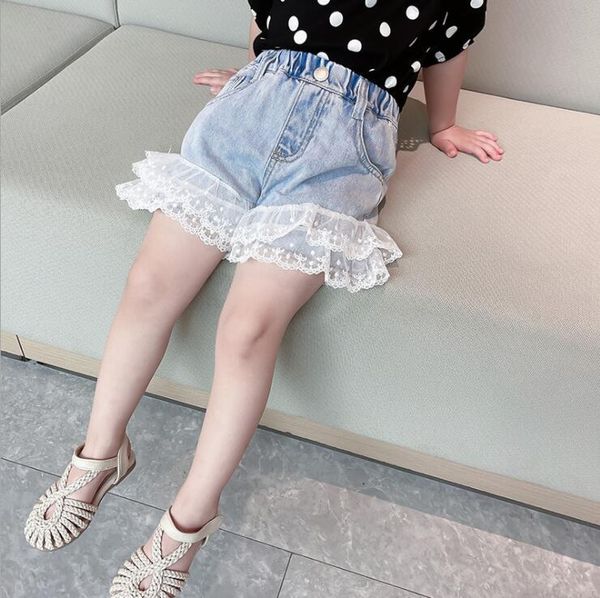 

arrival girls boys denim shorts summer fashion kids 2-7 years cy22, Black