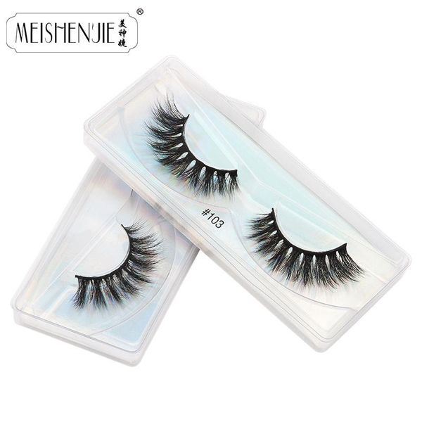 

false eyelashes meishenjie 3d mink eye lashes long lasting natural soft dramatic volume extension thick fake