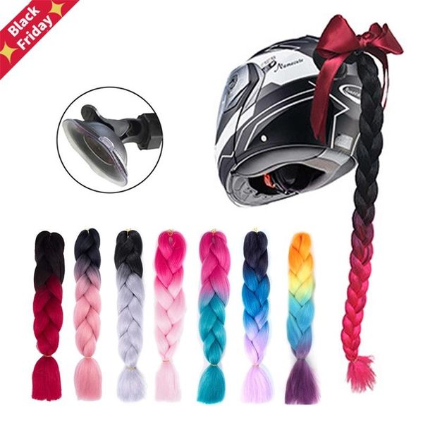

punk style motorcycle gradient ramp helmet braids women casco moto decoration retro motorbike helmets