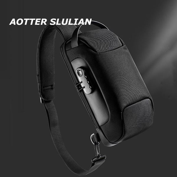 

waist bags chest bag men's 2021 outdoor large capacity waterproof motorcycle riding backpack password lock mobile phone charging pouch