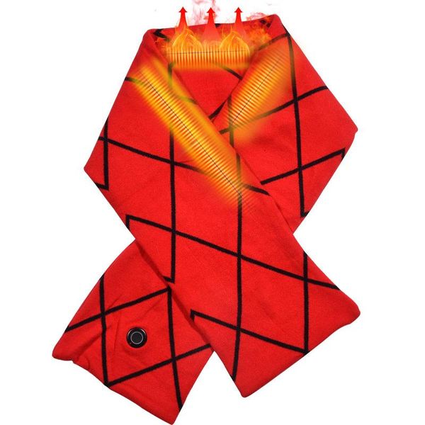 

fashion electric heating scarf scarves fleece cotton warm shawl portable winter warming neck blanket pad cycling caps & masks, Black