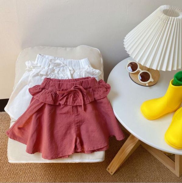 

shorts 2021 arrival girls ruffles summer fashion kids 1-6 years co225, Black