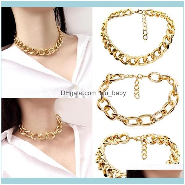 

chains necklaces & pendants jewelrychains simple and exaggerated personality necklace female retro chain single layer wild drop delivery 202, Silver