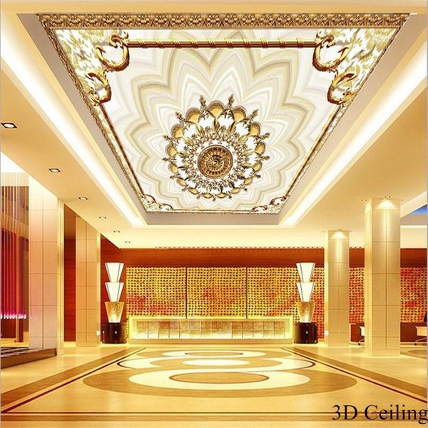 

wallpapers youman custom 3d ceiling murals european style luxury creative beautiful flowers wall mural sitting room