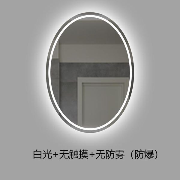 

mirrors 50x70cm oval round mirror backlit led light bathroom wall-mounted smart with