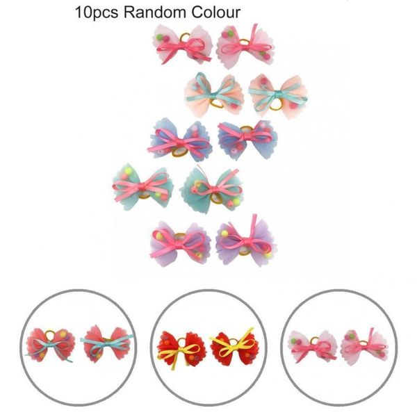 

cat costumes pet grooming mild to skin cute dogs bowknot hair rope for holiday