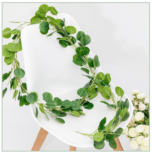 

decorative flowers & wreaths 2m artificial eucalyptus rattan fake plants ivy wreath wall decor vine willow leaves foliage hang