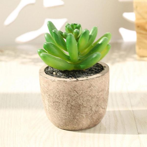 

decorative flowers & wreaths 4pcs/set potted artificial succulent plants bonsai set fake flower vase home balcony decoration
