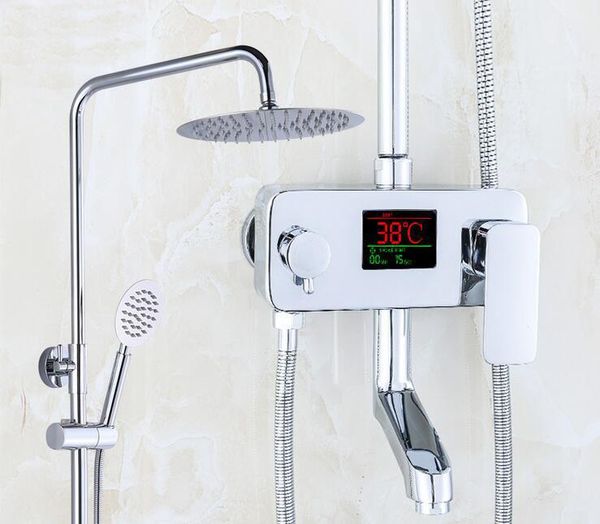

temperature sensitive shower faucet, thermostatic faucet head set,bathroom mixing valve bathroom sets