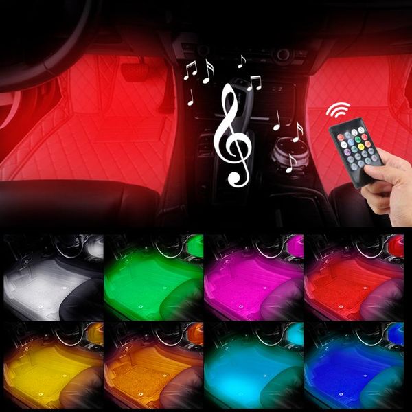 

interior&external lights automotive interior decorative led car foot light 24/36/48 atmosphere lamp ambient remote/voice control