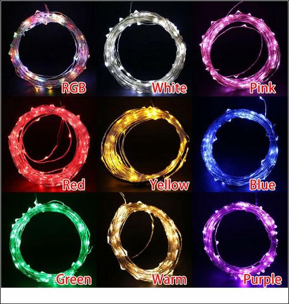 

strings 20pcs/lot 20x10m 100leds copper wire led starry lights 12vdc string light outdoor waterproof holiday christmas garden lamp