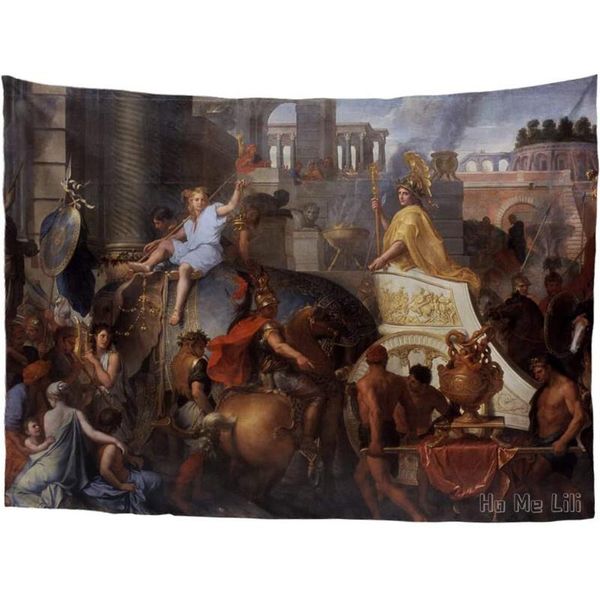 

tapestries greek mythology masterpiece series alexander the great enters babylon classical art by ho me lili tapestry
