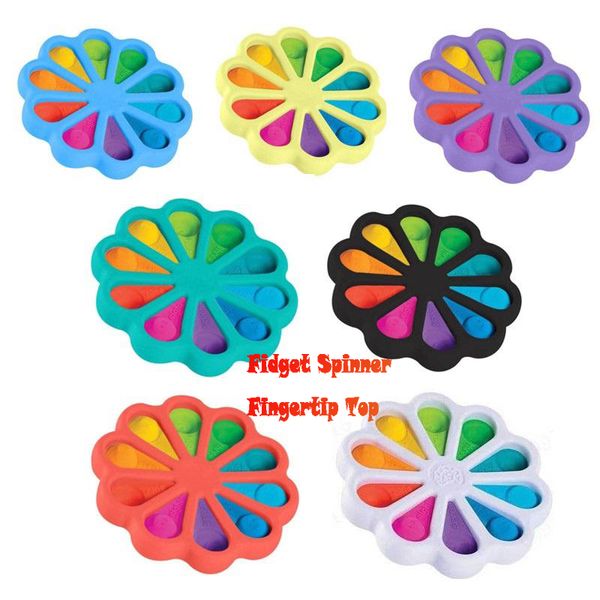 

fidget spinner toys fingertip push bubble decompression toy key chain sensory keyring pendant antistress autism special needs stress relief