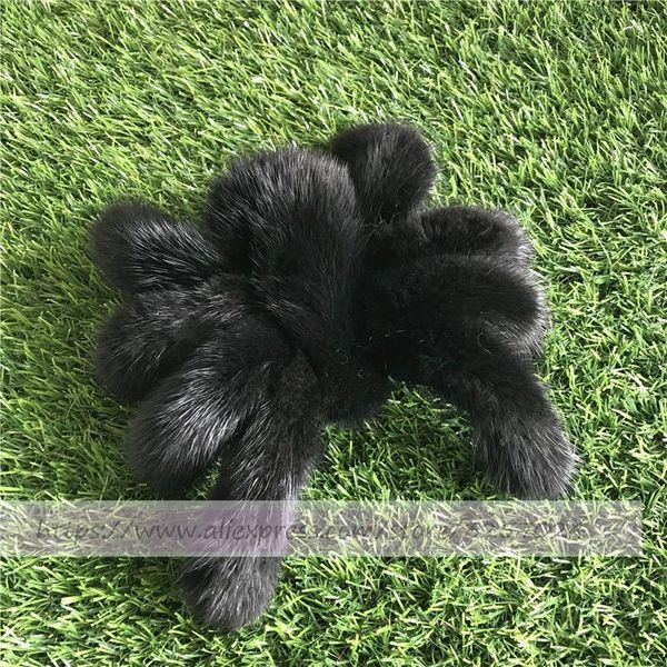 

keychains magicfur - fur spider real mink natural cross animal doll keyring handbag purse car phone keychain pendant, Silver