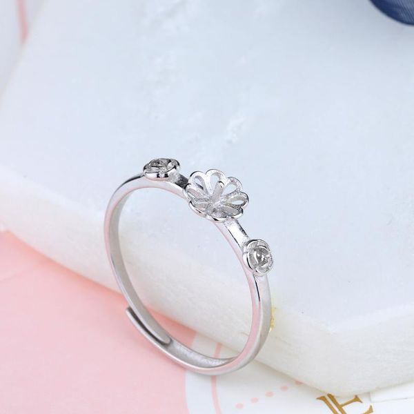 Кластерные кольца стерлинговое серебро 925 обручальное свадебное кольцо 6-9 м жемчужное или круглое полуура