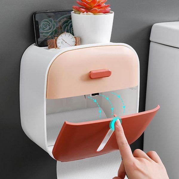 

toilet paper holders 1pc bathroom tissue box holder organizer storage phone press