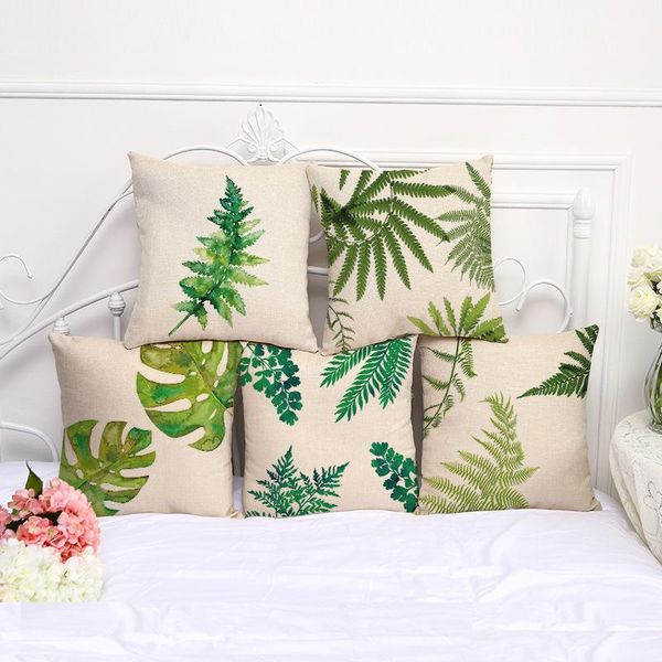 

piece famous designer hug cushion cover decorative home decor chair sofa throw pillows case 45x45cm green plant tropical cushion/decorative