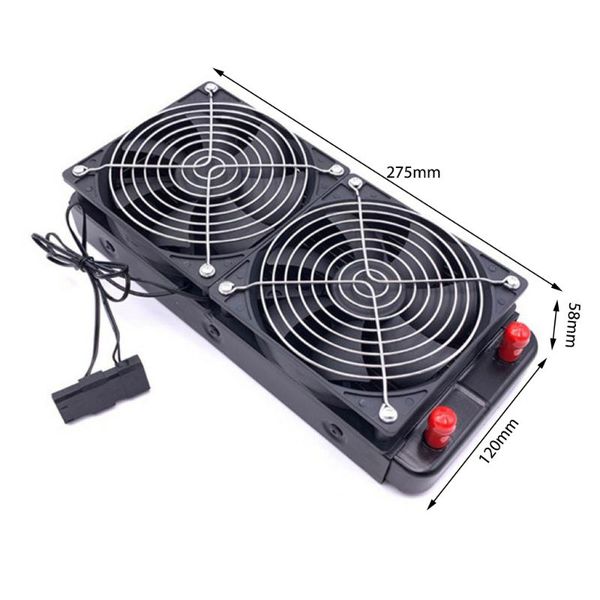 

240mm water cooling radiator 18 tubes aluminum cpu heatsink dual fan heat exchanger for pc computer lappads