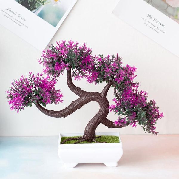 

decorative flowers & wreaths artificial office home decor gift plant bonsai potted mini simulation pine tree ornaments for decoration el