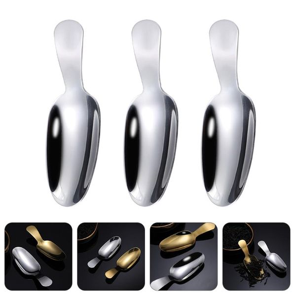 

spoons 3pcs creative stainless steel tea scoops practical exquisite teaspoons