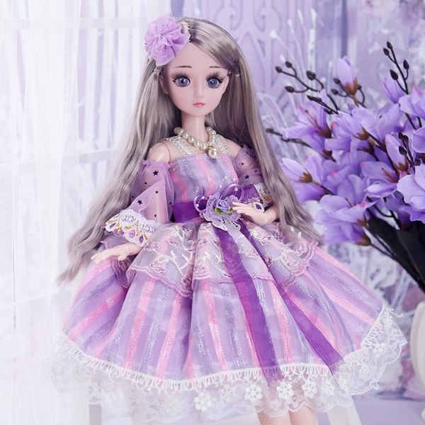 

60cm beautiful princess doll with dress clothes 1/3 BJD doll 16 joint beautiful golden princess hair can choose gifts for girls