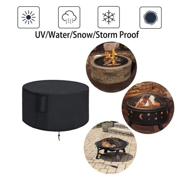 

shade waterproof patio fire pit cover uv protector grill bbq shelter outdoor garden yard round canopy furniture covers