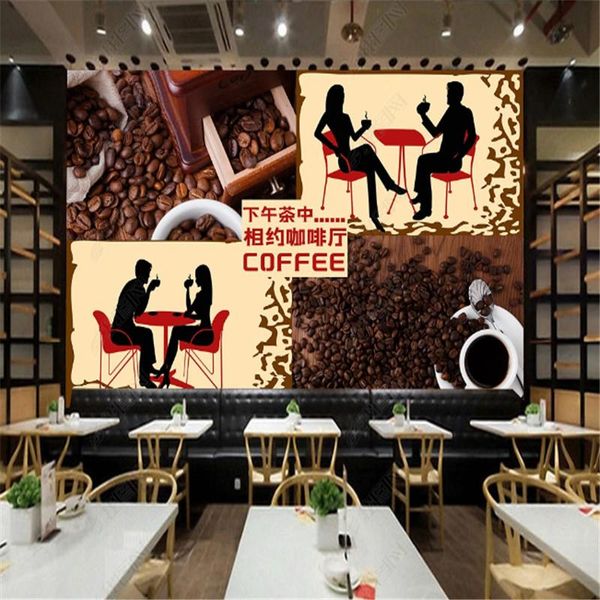 

wallpapers leisure tea restaurant milk shop coffee afternoon industrial decoration wallpaper background wall papers mural