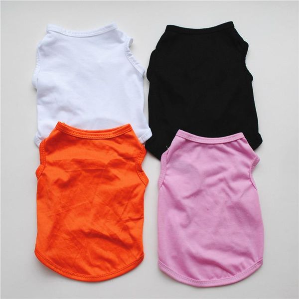

dog apparel solid color shirt clothes for small dogs summer chihuahua t cute puppy vest yorkshire terrier pet