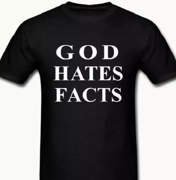 

god hates facts atheist t-shirt tee anti religion science evolution, White;black