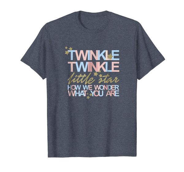 

how we wonder what you are - twinkle star t shirt, White;black