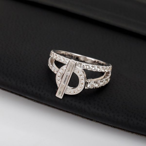 Чистое 925 серебряные украшения для женщин для женщин заблокируют кольца роскошные бренд качество вечеринки свадебные украшения обручальный обруч
