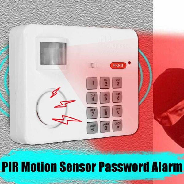 

wireless pir motion sensor alarm password keypad anti burglar home security remote infrared detectors systems
