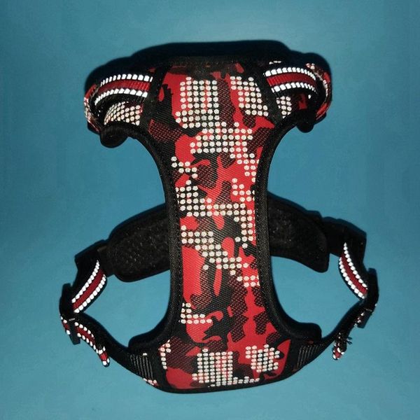 

dog collars & leashes reflective nylon pet harness adjustable soft leash set for medium large dogs collar chest strap harnesses