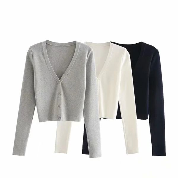

slim girls soft cotton knitted cardigan sweaters fashion ladies vintage short sweater casual female button coat women chic 210427, White