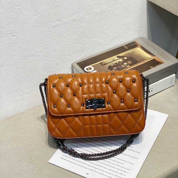 

luxury handbags fashion lock small square 2021 trend versatile chain single shoulder msenger leather women's bag 9505
