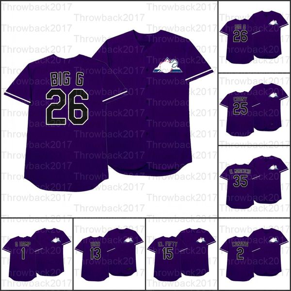 

2021 players' weekend baseball jerseys trevor story charlie blackmon sam hilliard todd helton larry walker c. j. cron yonathan daza tap, Blue;black