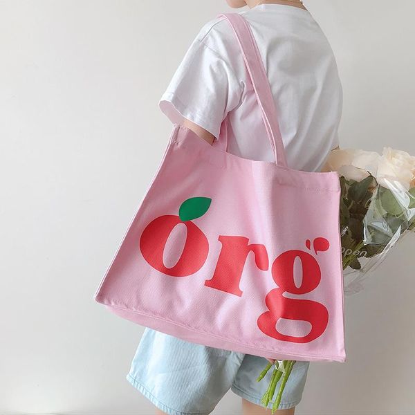 

cute women's casual shoulder shopping bag canvas tote eco reusable shopper bags female handbag for women ladies girls school