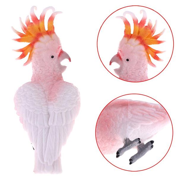 

simulation cockatoo animal model bird parrot figurine fairy garden deskoffice home decoration decor miniature decorative objects & figur