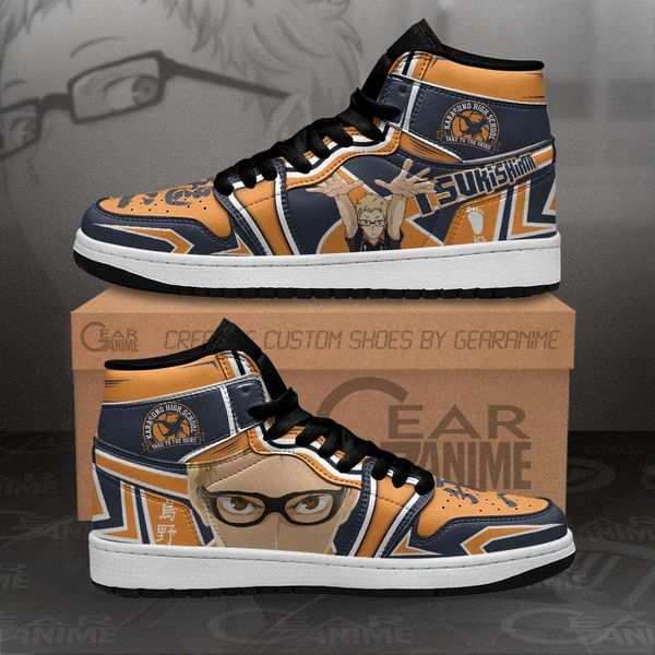 

customization karasuno tsukishima kei sneakers haikyuu anime shoes