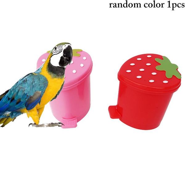 

other bird supplies 1pc parrot trick training toy pet interactive small trash can parakeet educational accessories random color