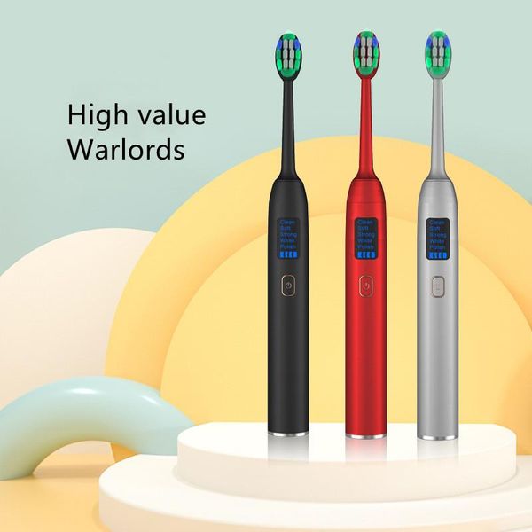 

smart electric toothbrush product ultrasonic lcd display five-speed mode vertical brush cleaning portable safety