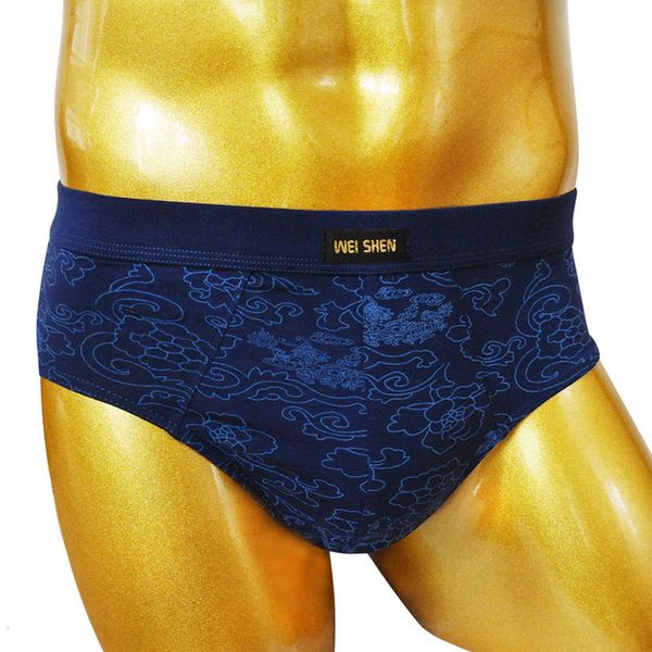 

men's underwear wide rubber root bamboo fiber briefs men's printing fashion, Black;white